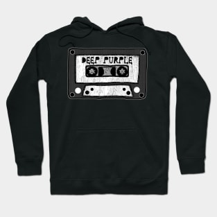 deep purple cassette black and white Hoodie